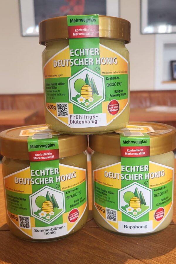 Honig versch. Sorten (Imkerei Fam. Müller) 500 g.