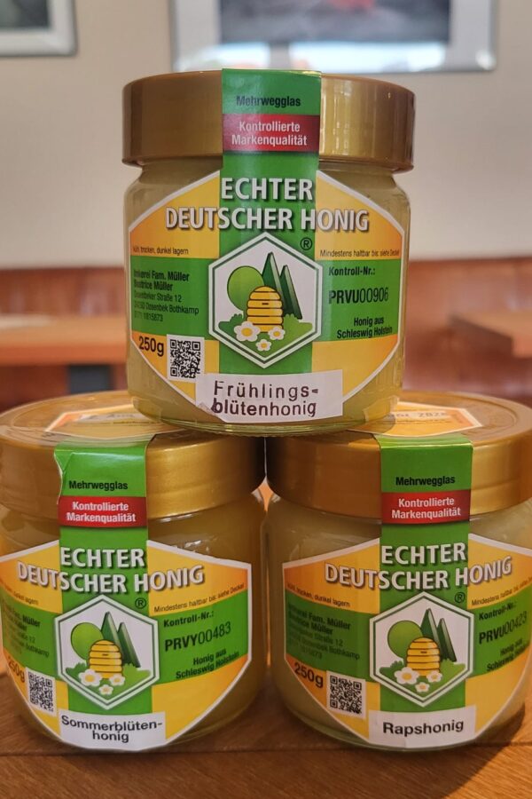 Honig versch. Sorten (Imkerei Fam. Müller) 250 g.